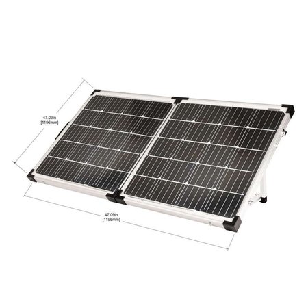 GO POWER! Monocrystalline Solar Panel Kit, 90 W, 19.8V DC, 4.6 A, Quick, Ring Terminals 82729